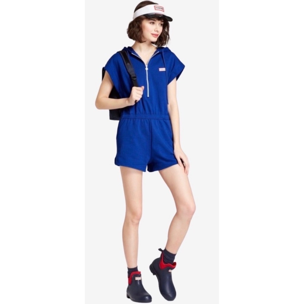 HUNTER LIMITED EDITION LADIES‎ COBALT BLUE HOODIE ROMPER, SIZE XS NWT